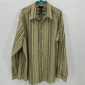 Axcess Mens XXL Button Down Shirt Long Sleeve Striped Multicolor Work Casual